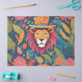 トップハット鮮やか付きカラーライオン 薄葉紙 (クラフト)