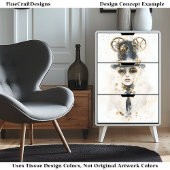 トップハット&ゴーグルQ2デカップスティームパンクメス 薄葉紙