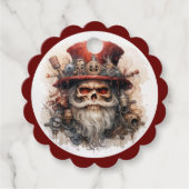 トップハット スケルトン ハロウィン サンタ フェイバータグ (正面)