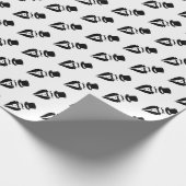 トップハット タキシード ヒゲ 結婚式 ラッピングペーパー (角)