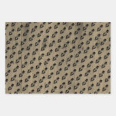 トップハット タキシード ヒゲ 結婚式 ラッピングペーパー 彼女 ラッピングペーパーシート (正面3)