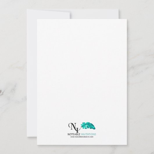 トップハット&ボウタイゲイ結婚式招待状 招待状 (裏面)