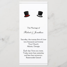 トップハット&ボウタイゲイ結婚式 プログラム