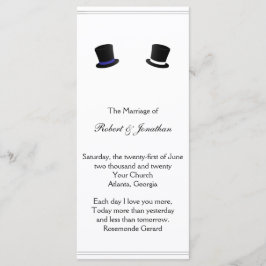 トップハット&ボウタイズブルーゲイ結婚式 プログラム