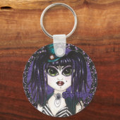 トップハティダークフュージョンベリーダンスキーリングチェーン キーホルダー (正面)