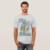 トップバナナナンバーワンおもしろいレトロスローガンTシャツ Tシャツ (正面フル)