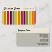 トップパネル – カラーストライプ03 （クリームカード） 名刺 (正面/裏面)