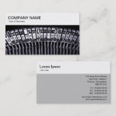 トップパネル – タイプライター詳細名刺 名刺 (正面/裏面)