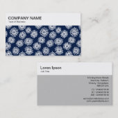 トップパネル – フローラルパターン – Indigo名刺 名刺 (正面/裏面)