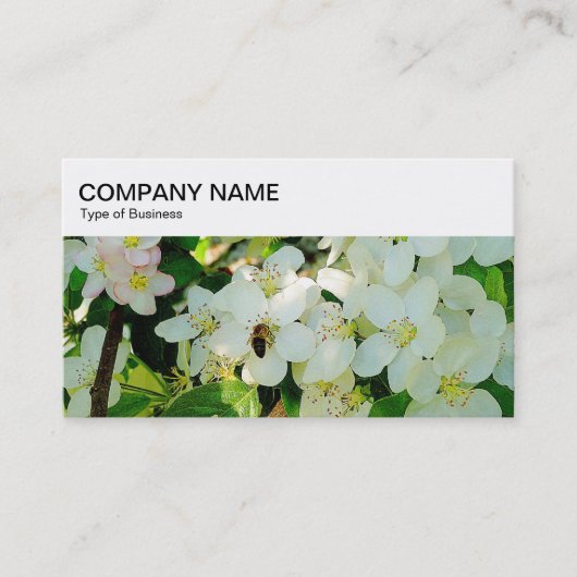 トップパネル – Honey Bee on Blossom Business Card 名刺 (正面)