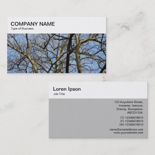 トップパネル – Winter Branches名刺 名刺 (正面/裏面)
