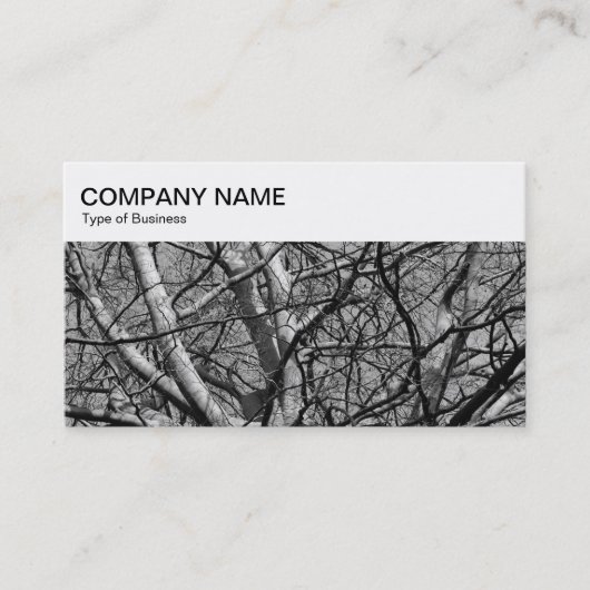 トップパネル – Winter Branches 03 BW Business Card 名刺 (正面)