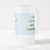 トップパパおもしろい動物 フロストグラスビールジョッキ (正面右)