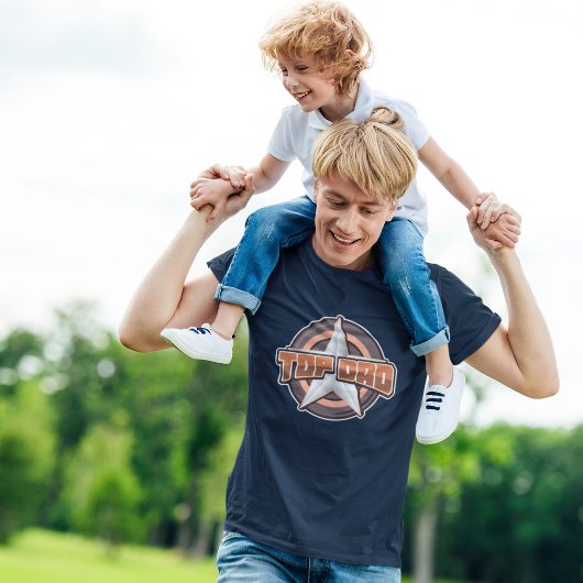 トップパパスターと盾の父の日 Tシャツ