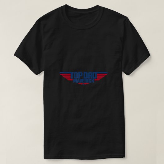 トップパパマーベリックおもしろいファーザズデイメンズ Tシャツ (デザイン正面)