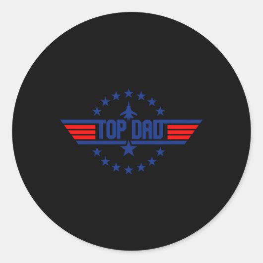 トップパパ父の日 ラウンドシール (正面)