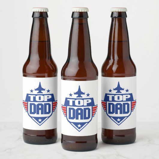 トップパパ飛行機 ビールラベル (ボトル)