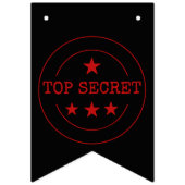 トップパーソナライズされたシークレットパーティー バンティングフラッグ (第1の旗)