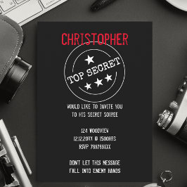トップパーソナライズされたシークレットパーティー 招待状