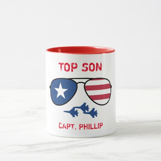 トップパーソン米国空軍戦闘機ジェットコーヒーマグ マグカップ (中央)