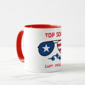 トップパーソン米国空軍戦闘機ジェットコーヒーマグ マグカップ (正面左)