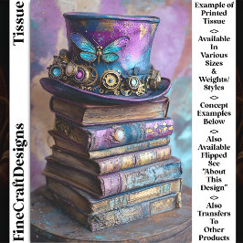 トップビクトリアンハット&アンティークブックCZ5Rデコページ 薄葉紙