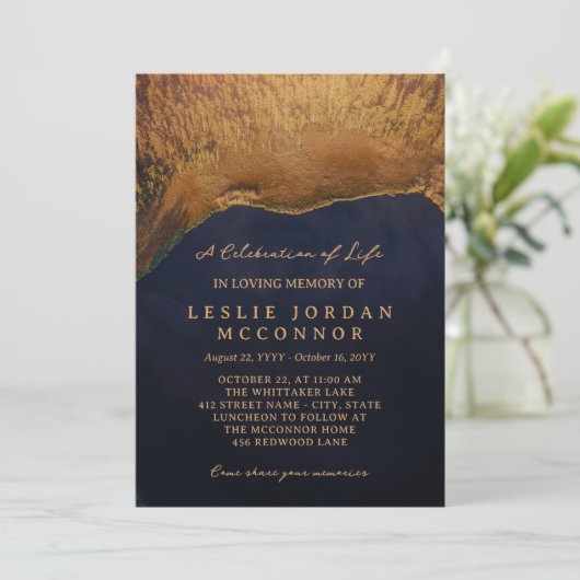 トップビューフォレストレイクお祝いオブライフ 招待状 (スタンド正面)