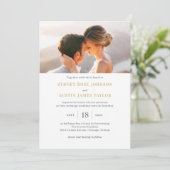 トップフォトシンプル招待状エレガントウェディング サンキューカード (スタンド正面)