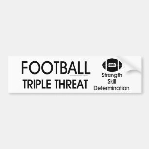 トップフットボールのトリプルスレット バンパーステッカー