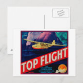 トップフライトオレンジ色のラベルのトスチン(CA) ポストカード (正面/裏面)