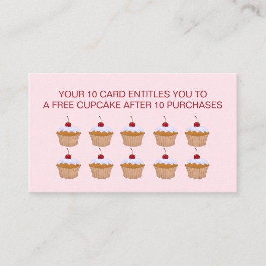 トップフリーさくらんぼ入りカップケーキ ロイヤリティカード (正面)