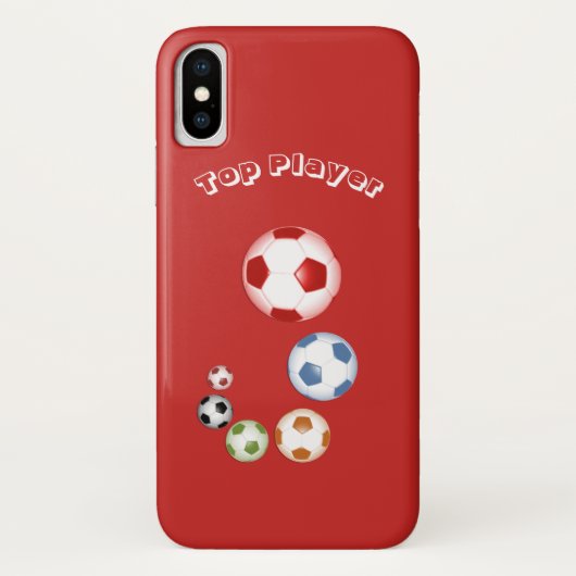トッププレーヤー サッカーボール Case-Mate iPhoneケース (裏面)