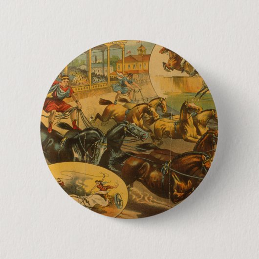 トップホースレースボタン 缶バッジ (正面)