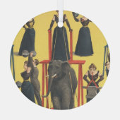 トップボディビルガールグラスオーナメント ガラスオーナメント (裏面)