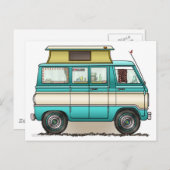 トップポップ・アートのバンキャンパー ポストカード (正面/裏面)