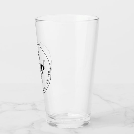 トップポップ・アートのファーザーパパパーソナライズされた タンブラーグラス (左)