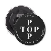 トップポップ・アートの父親のパパパーソナライズされたファミリ名 栓抜き (正面)