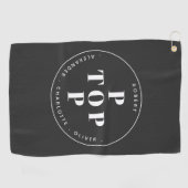 トップポップ・アートの父親パパパーソナライズされたファミリー名 ゴルフタオル (横)