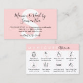 トップマニキュアのアフターケア 名刺 (正面/裏面)