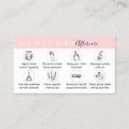 トップマニキュアのアフターケア 名刺