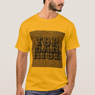 トップマンニースブラックブラウン金ゴールドTシャツ Tシャツ