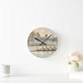 トップローイング ラウンド壁時計 (ホーム)