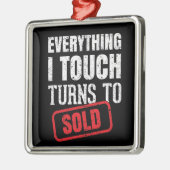 トップ不動産仲介業者クリスマスオーナメント メタルオーナメント (左)