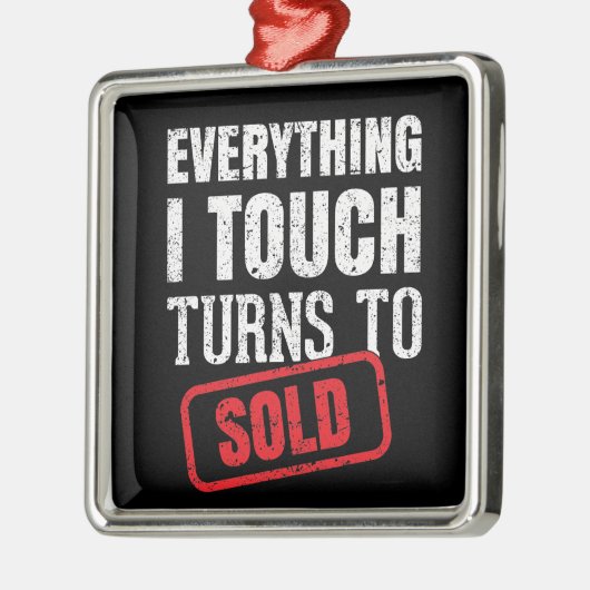 トップ不動産仲介業者クリスマスオーナメント メタルオーナメント (左)