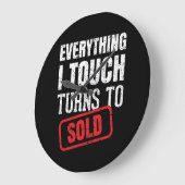 トップ不動産仲介業者 ラージ壁時計 (傾斜)