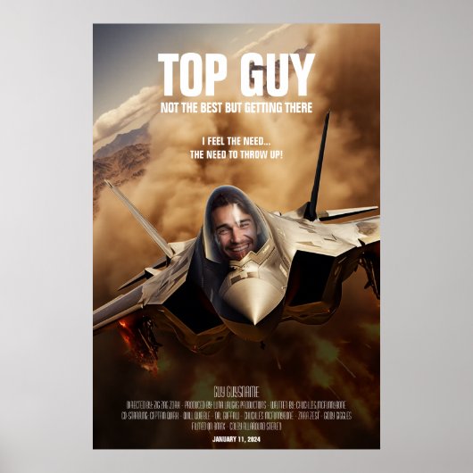 トップ飛行機パーソナライズされたパイロットムービーの作成 ポスター (正面)