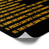 トップ10シンボルや象徴で本物の魚座Tシャツを見つける ポスター (角)