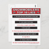 トップ10嘘 – 大 – 赤 ポストカード (正面/裏面)