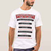 トップ10嘘 – 大 – 赤 Tシャツ (正面)