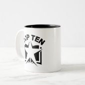 トップ10本 ツートーンマグカップ (正面左)